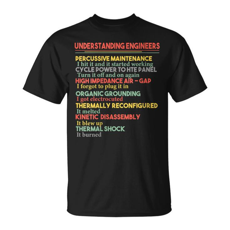 Understanding Engineers Percussive Retro Vintage T-Shirt