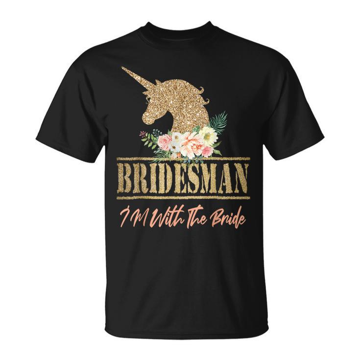 Unicorn Bridesman For Wedding Bridal Party Bridesmaid T-Shirt