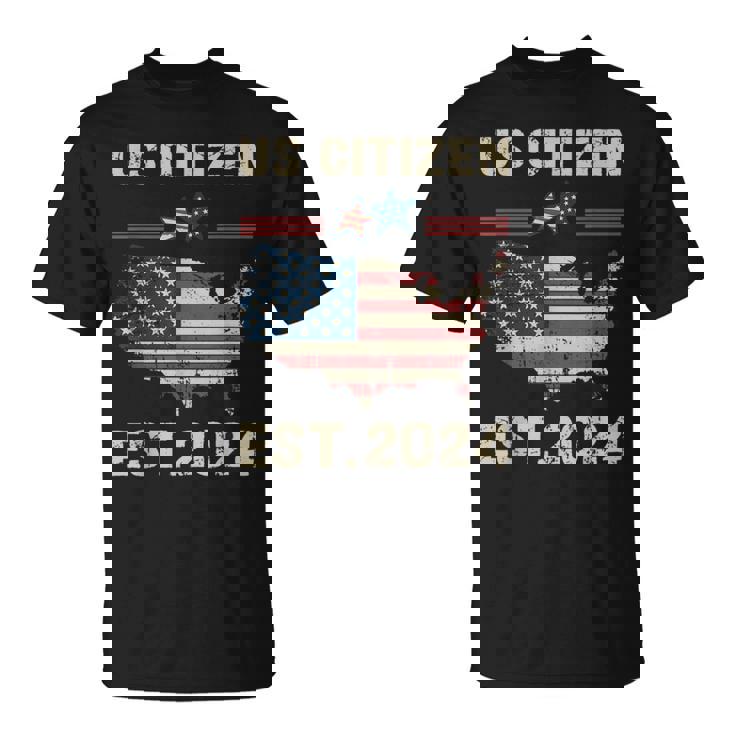 Us Citizen Est 2024 Immigrant New American Citizenship Party T-Shirt