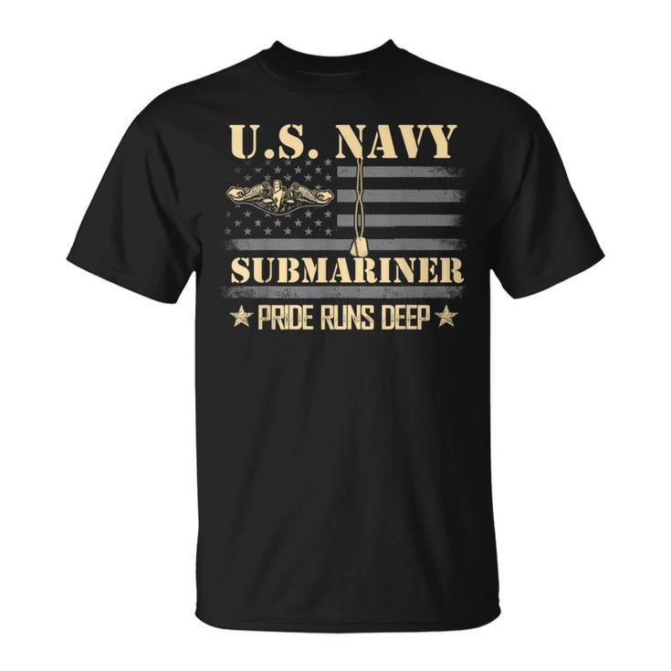 Us Navy Submariner Pride Runs Deep Sub Veteran T-Shirt