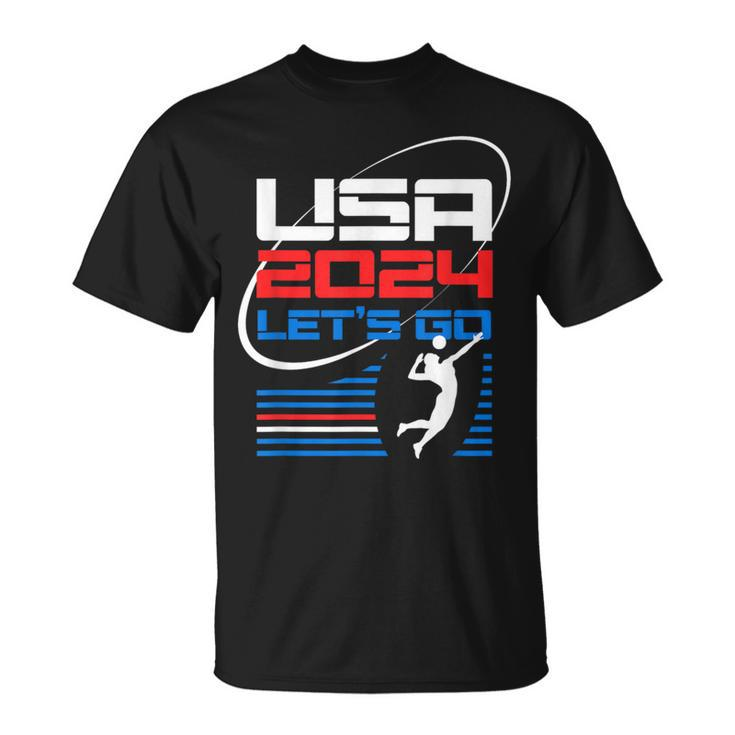 Usa 2024 United States American Sport 2024 Volleyball T-Shirt