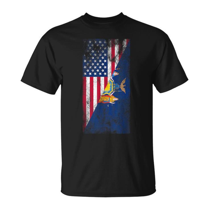 Usa New York Flags United States Of America New Yorker T-Shirt