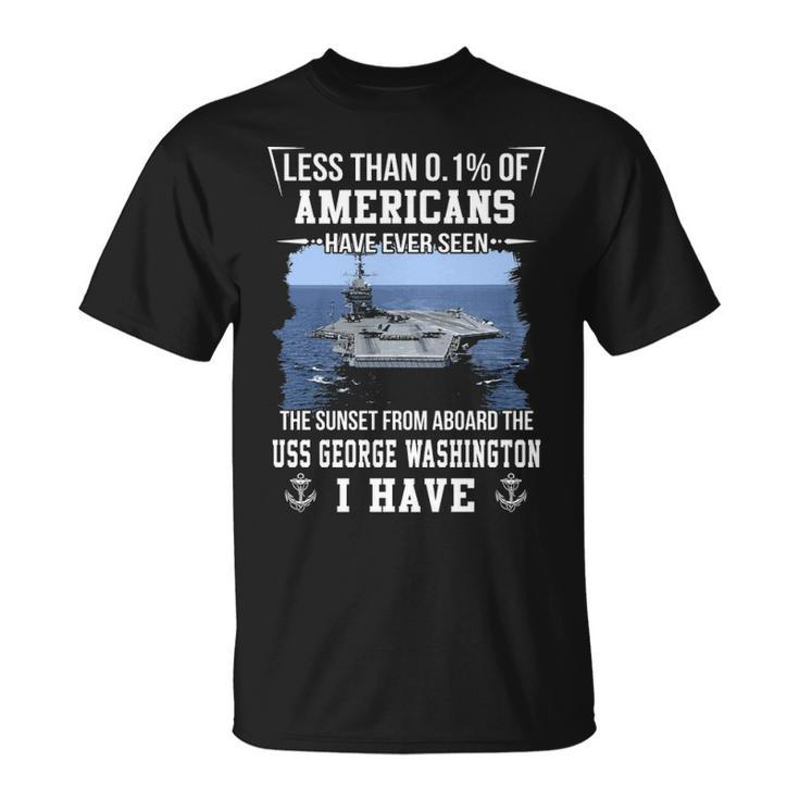 Uss George Washington Cvn 73 Sunset T-Shirt