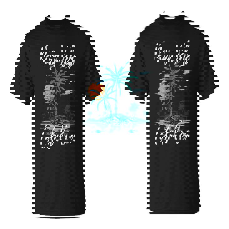 Vacaciones Familiaresintage En Costa Rica Playa Puraida Camiseta unisex