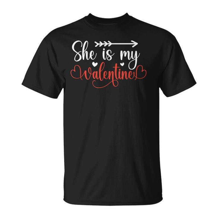 Valentine Couple Matching Him From Her He Is My Valentine T-Shirt