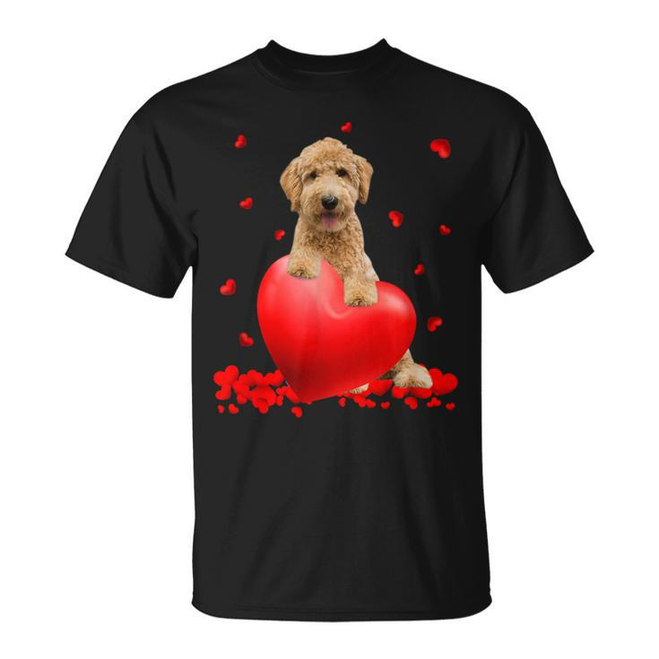 Valentines Day Golden Doodle Heart Dog Lovers T-Shirt
