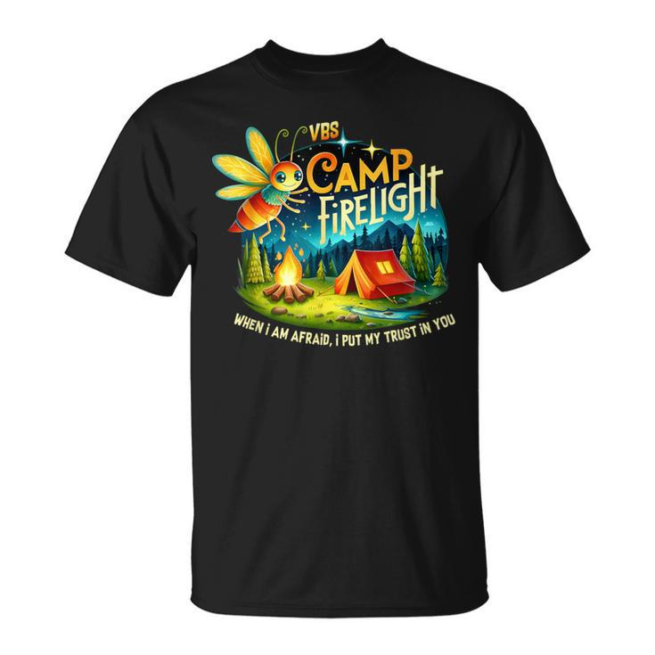 Vbs Camp Firework 2024 Camp Firelight Vacation Bible School T-Shirt