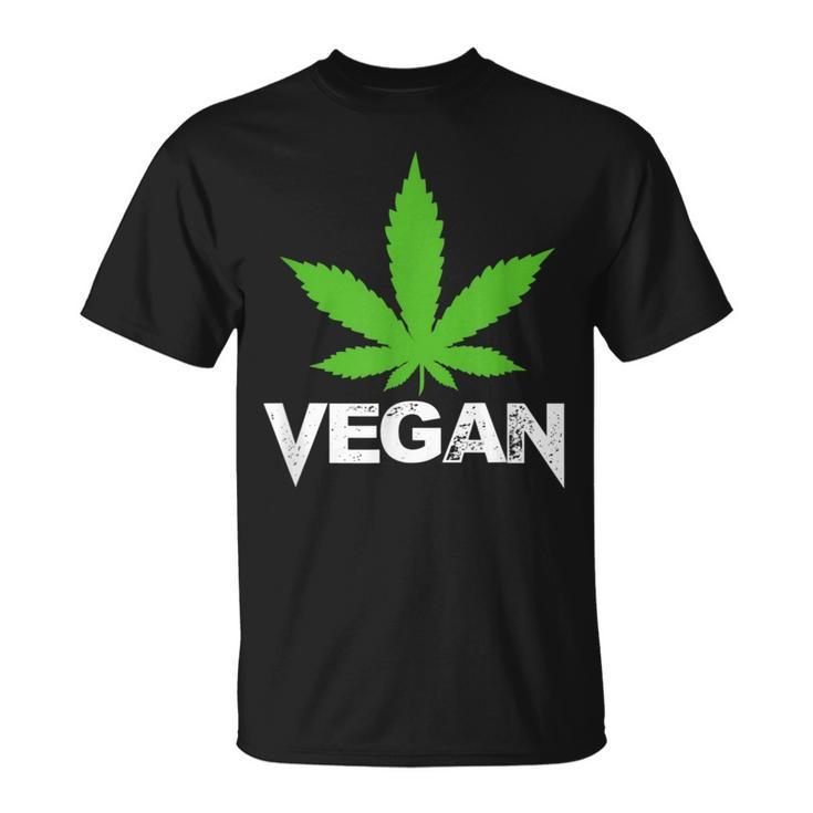 Vegan Marijuana Cannabis Weed Smoker Vegetarian T-Shirt