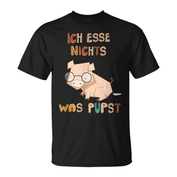 Vegetarianegan Ich Esse Nichts Was Pupstegan T-Shirt