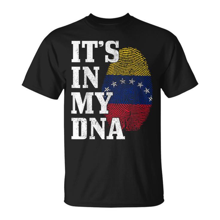 Venezuela It's In My Dna Flag Pride Roots Vintage Venezuelan T-Shirt