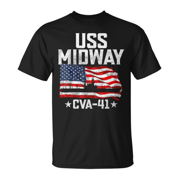 Veterans Day Uss Midway Cva-41 Armed Forces Soldiers Army T-Shirt