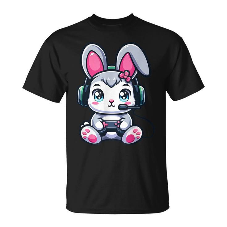 Video Game Easter Bunny Cute Gamer Girl T-Shirt
