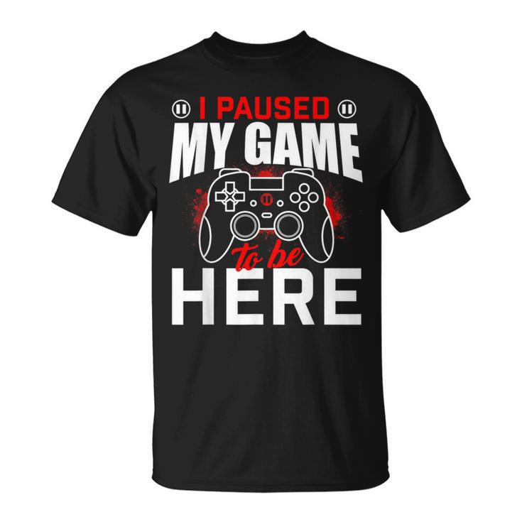 Video-Spiel Pausiert Gaming & Gamer Geschenk T-Shirt