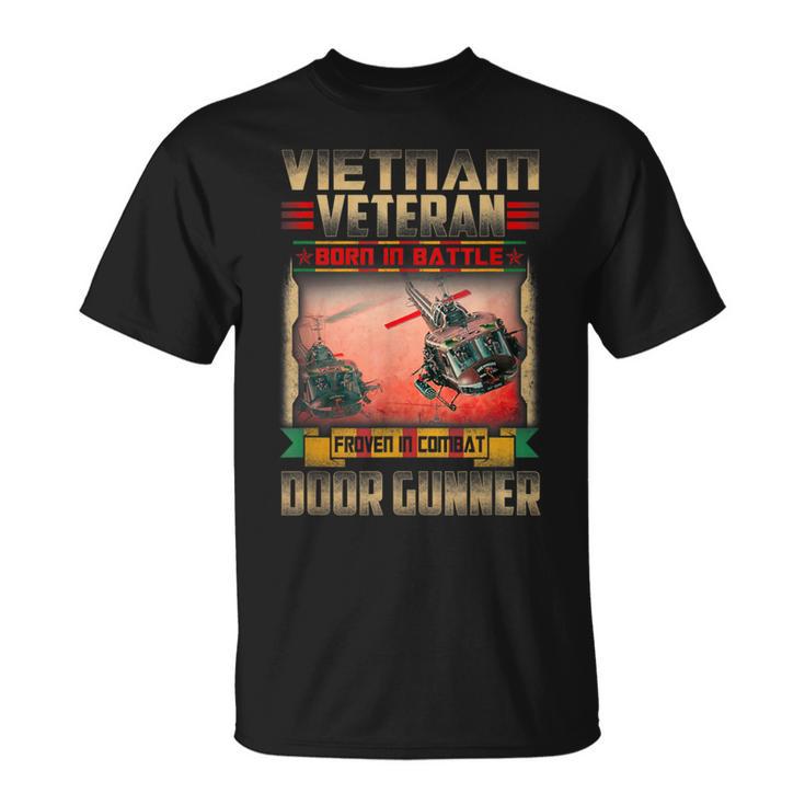 Vietnam Veteran Uh1 Huey Helicopter Door Gunner T-Shirt