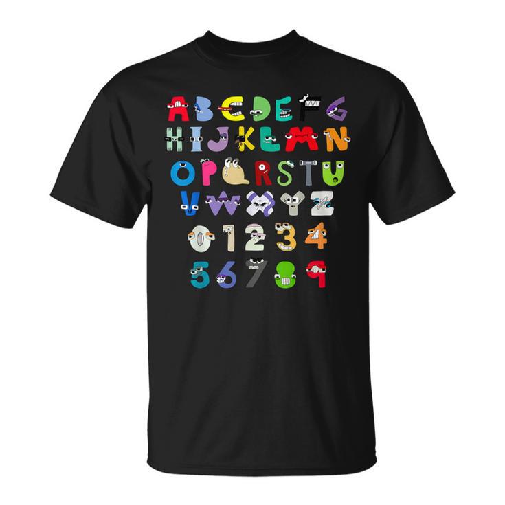 Villain Letter Abc Learning Boys Matching Evil Alphabet Lore T-Shirt ...