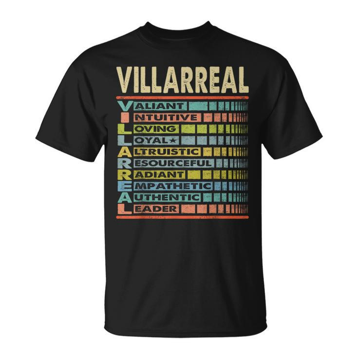 Villarreal Family Name First Last Name Villarreal T-Shirt