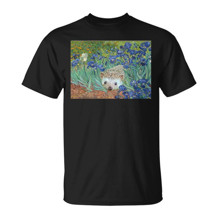 Vincent Van Hog's Irises And Also A Hedgehog Graphic T-Shirt
