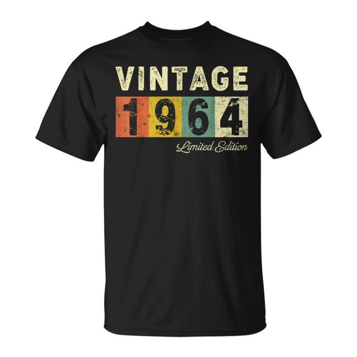 Vintage 1964 Retro Classic Style 60Th Birthday Born In 1964 T-Shirt