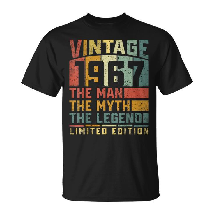 Vintage 1967 The Man The Myth The Legend 57Th Years Birthday T-Shirt