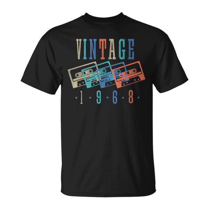 Vintage 1968 Cassette Tape 1968 Birthday 56 Year Old T-Shirt