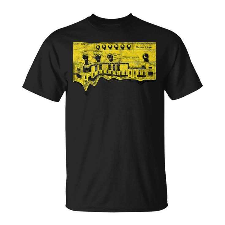 Vintage Acid Synthesizer Retro Bass Synth Studio Gear Dj T-Shirt
