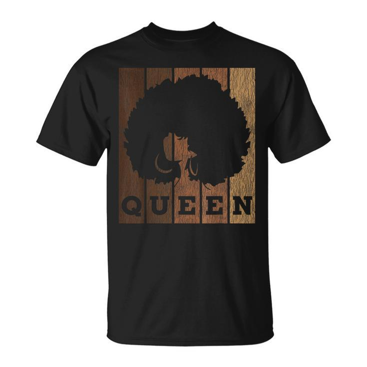 Vintage African Afro Queen Pride Melanin Black Queen Girl T-Shirt