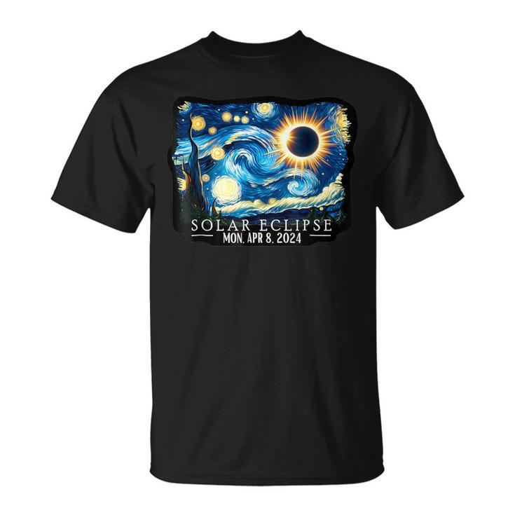 Vintage American Totality Starry Night Eclipse Solar 2024 T-Shirt