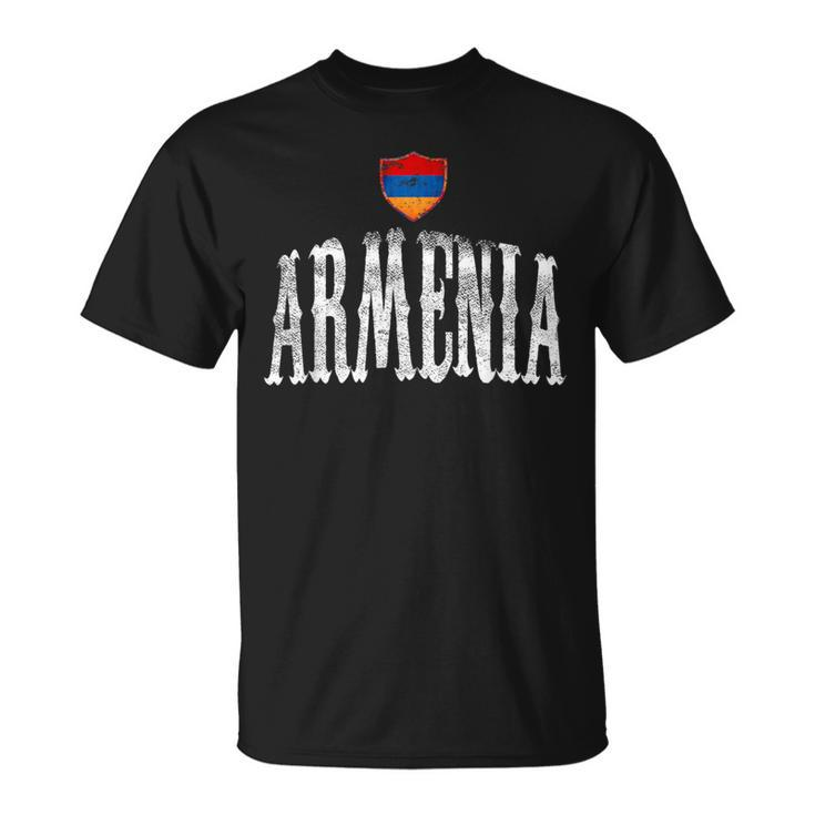 Vintage Armenia Flag Armenian Pride Sport T-Shirt