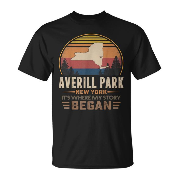 Vintage Averill Park New York Homtown My Story Began T-Shirt