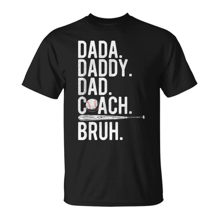 Vintage Baseball Coach Dad Fathers Day Family Humor T-Shirt