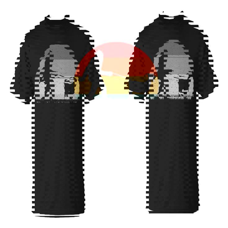 Vintage Bigfoot Walking Goat Sasquatch  T-Shirt