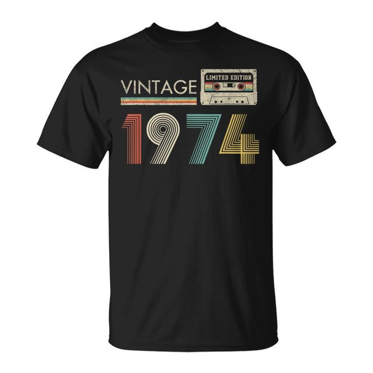 Vintage Cassette Limited Edition 1974 Birthday T-Shirt
