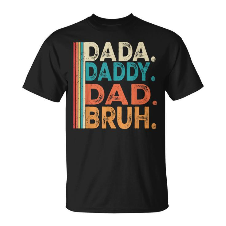 Vintage Dada Daddy Dad Bruh Fathers Day Dad 2024 T-Shirt