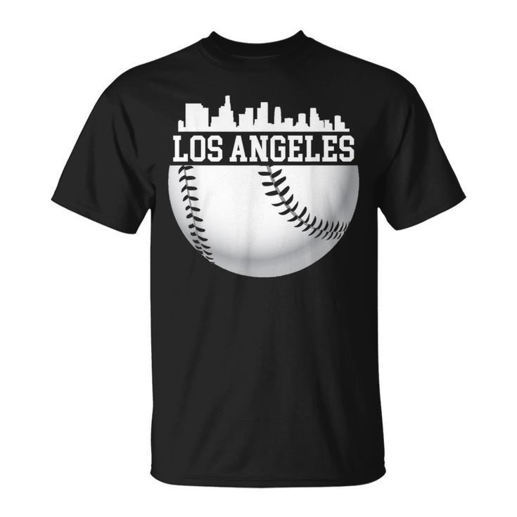 Vintage Downtown Los Angeles Baseball Retro California T-Shirt