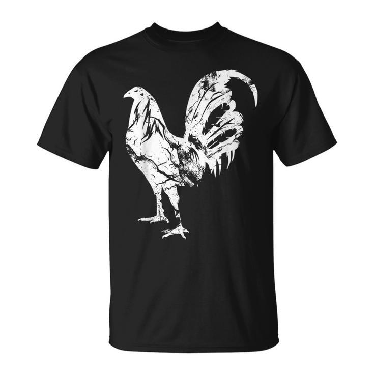 Vintage Game Fowl Rooster Gallero Distressed T-Shirt