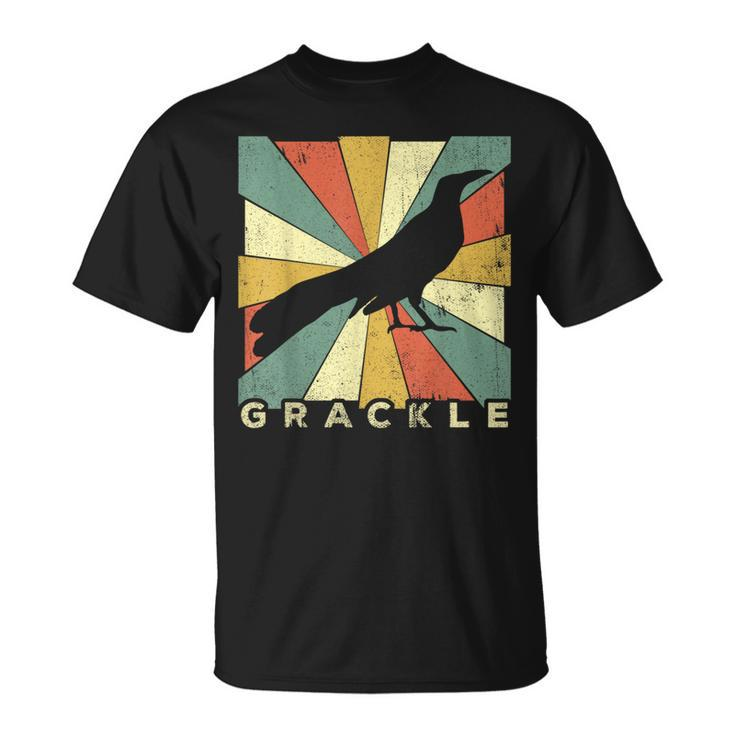 Vintage Grackle Bird Lover Retro Style Animal T-Shirt
