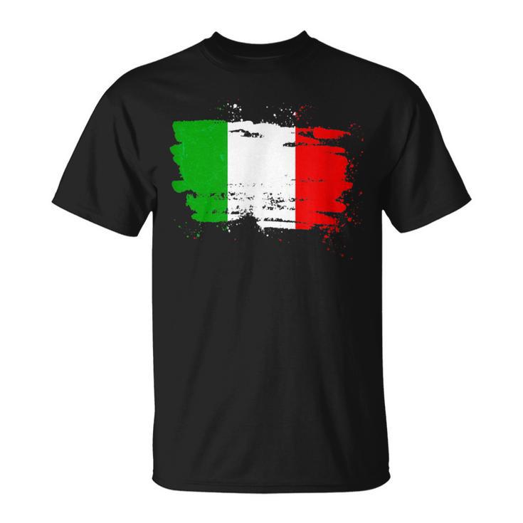 Vintage Italy 2021 Retro Italian Flag Football Soccer Fans T-Shirt