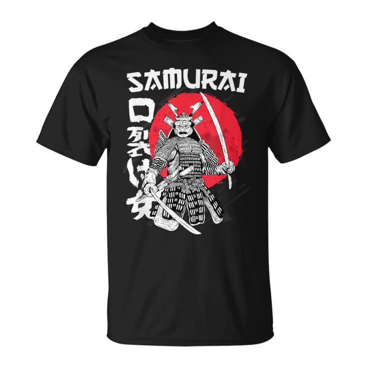 Vintage Japanese Samurai Retro Kanji Warrior Japan Sword T-Shirt