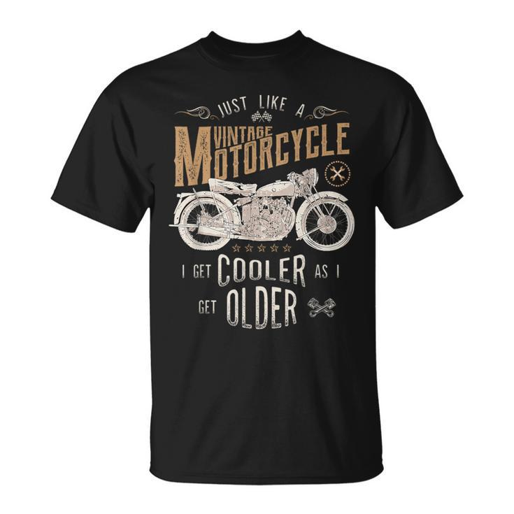 Vintage Motorcycle Cooler As I Get Older Biker Classic Bike T-Shirt