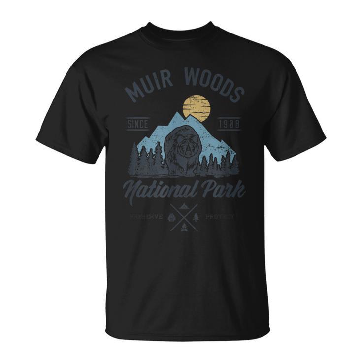 Vintage Muir Woods National Park Hiking Camping T-Shirt