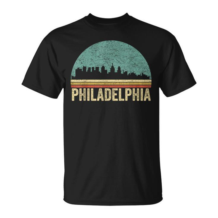 Vintage Philadelphia Skyline Retro Philly Cityline T-Shirt