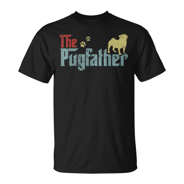 Vintage The Pugfather Happy Father's Day Pug Lover T-Shirt