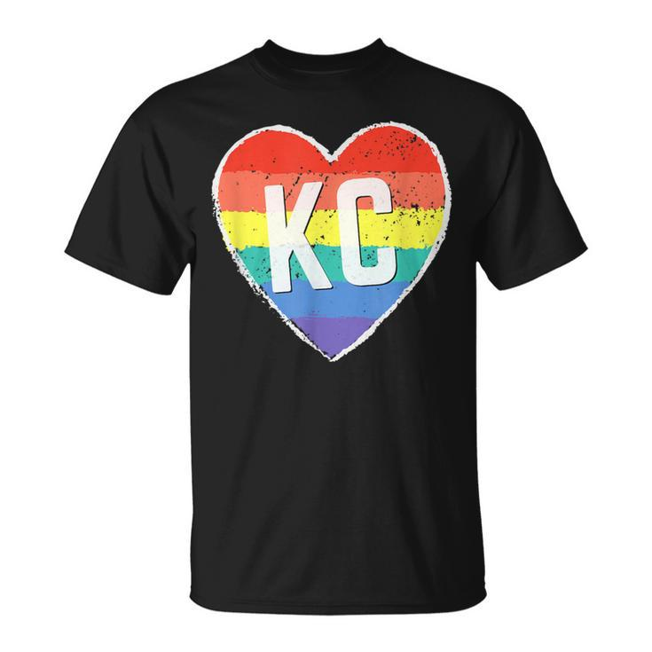 Vintage Rainbow Heart Kc T-Shirt