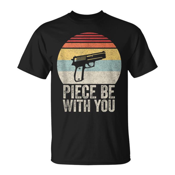 Vintage Retro Gun Piece Be With You 2Nd Amendment T-Shirt