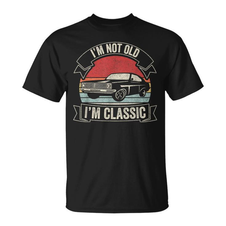 Vintage Retro I'm Not Old I'm Classic Car Graphic Print T-Shirt