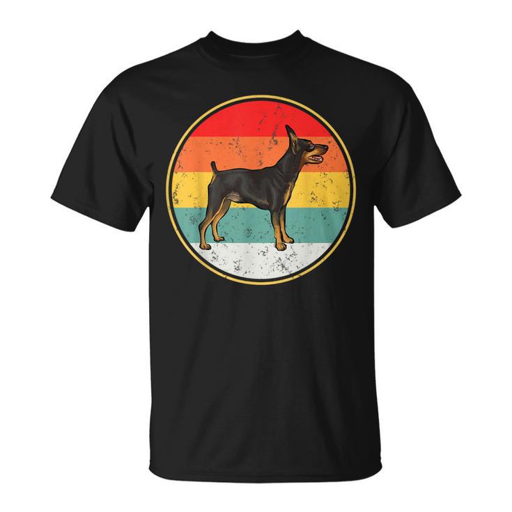 Vintage Retro Sunset Miniature Pinscher Dog T-Shirt