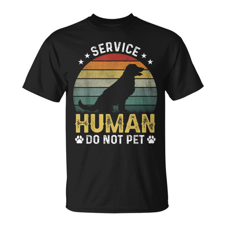 Vintage Service-Human Do Not Pet Dog Lover T-Shirt