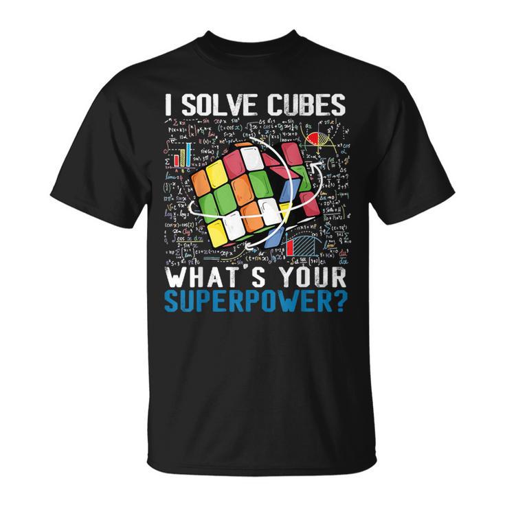 Vintage I Solve Cubes Superpower Speed Cubing T-Shirt