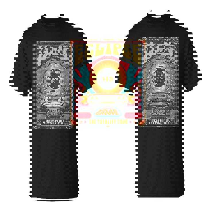 Vintage Total Solar Eclipse April 8Th 2024 America Tour T-Shirt