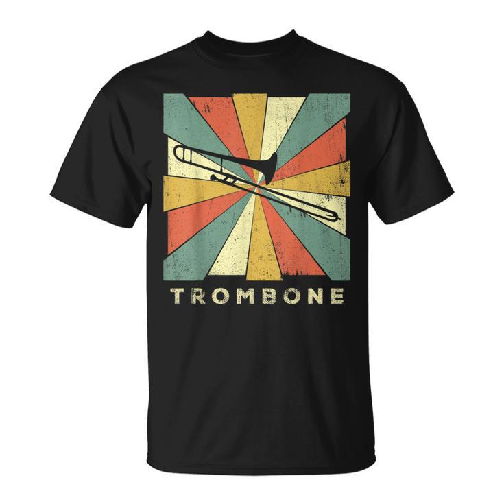 Vintage Trombone Player Music Retro T-Shirt